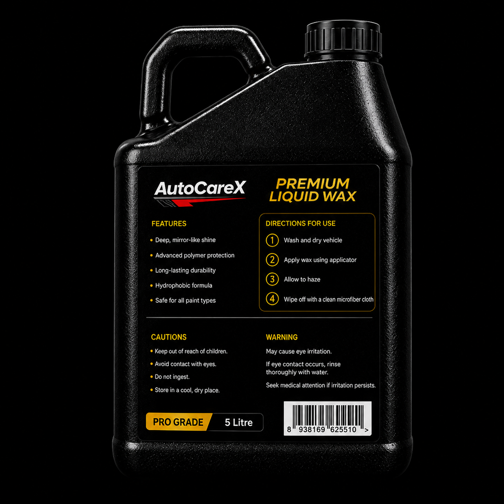AutoCareX Premium Liquid Wax 5L Can
