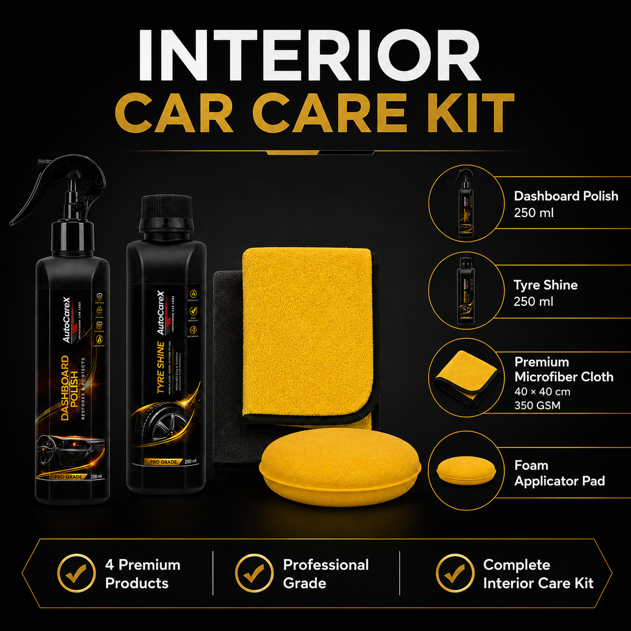 AutoCareX Car Interior Care Kit