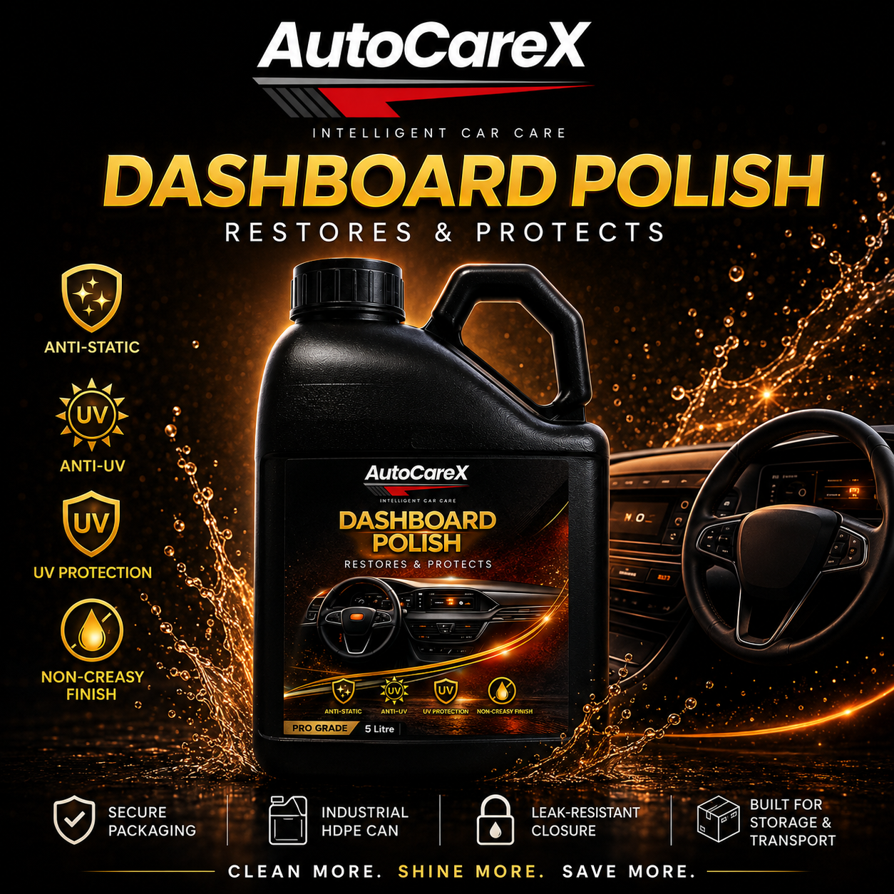 AutoCareX Dashboard Polish 5L Can