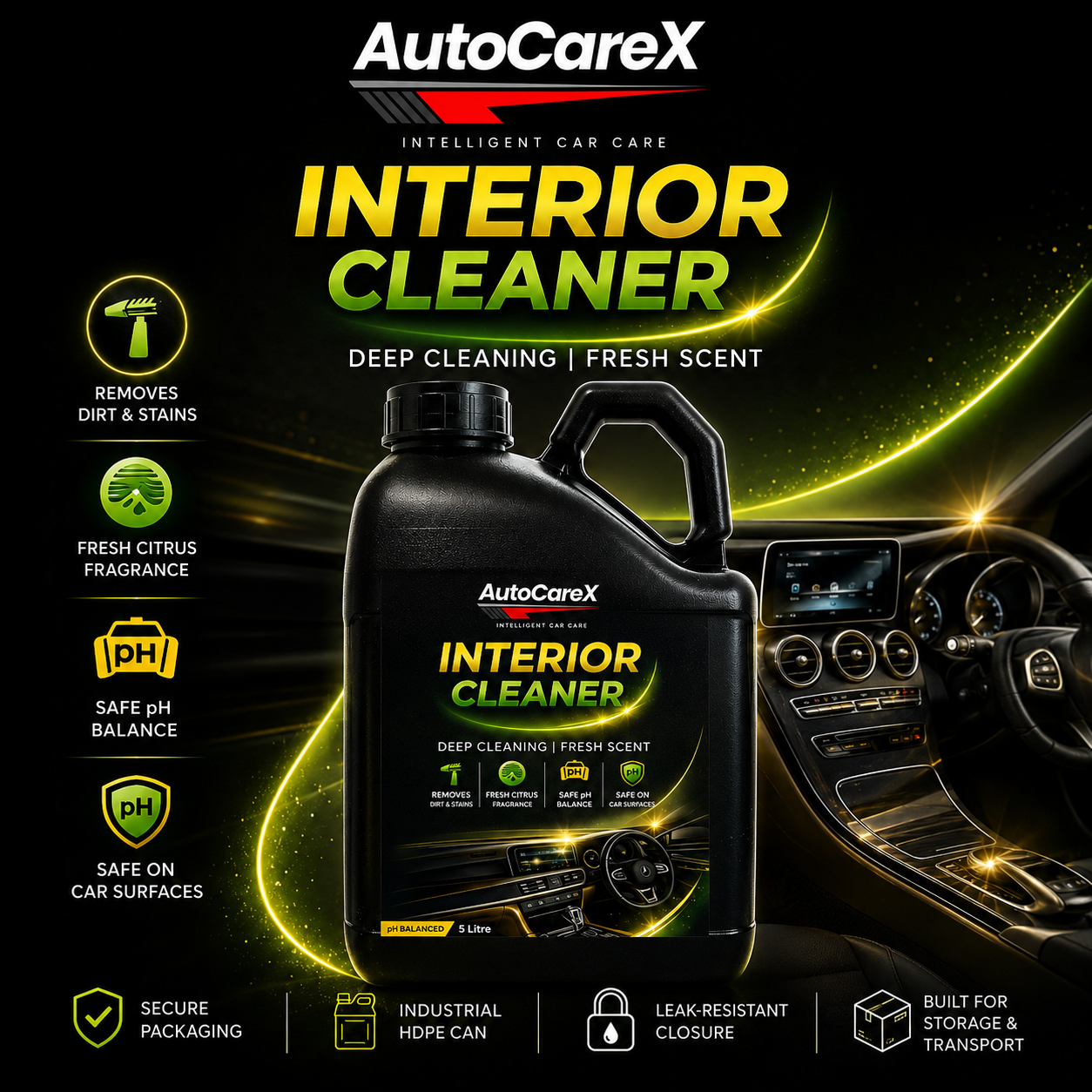 AutoCareX Interior Cleaner 5L Can