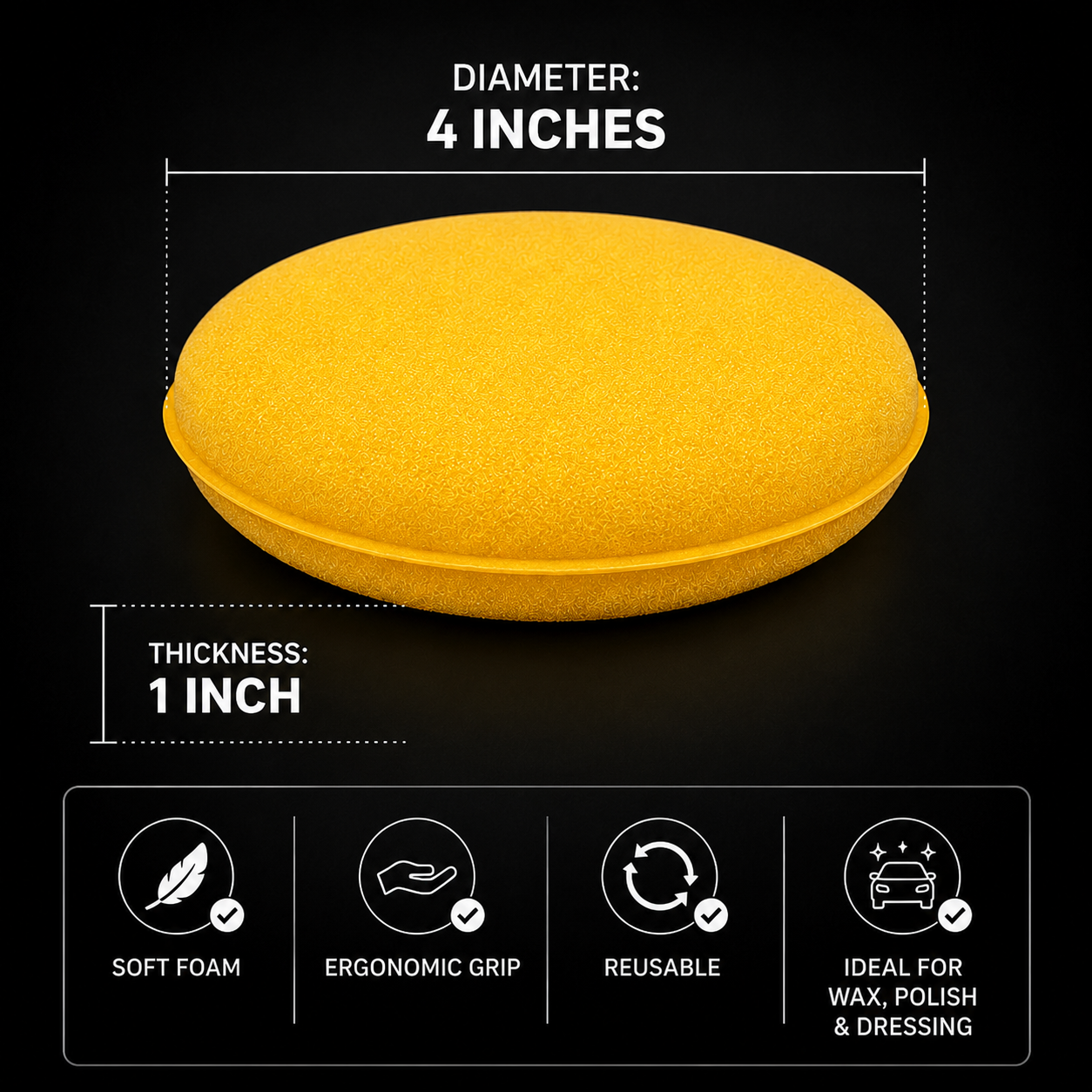 AutoCareX Foam Applicator Pad