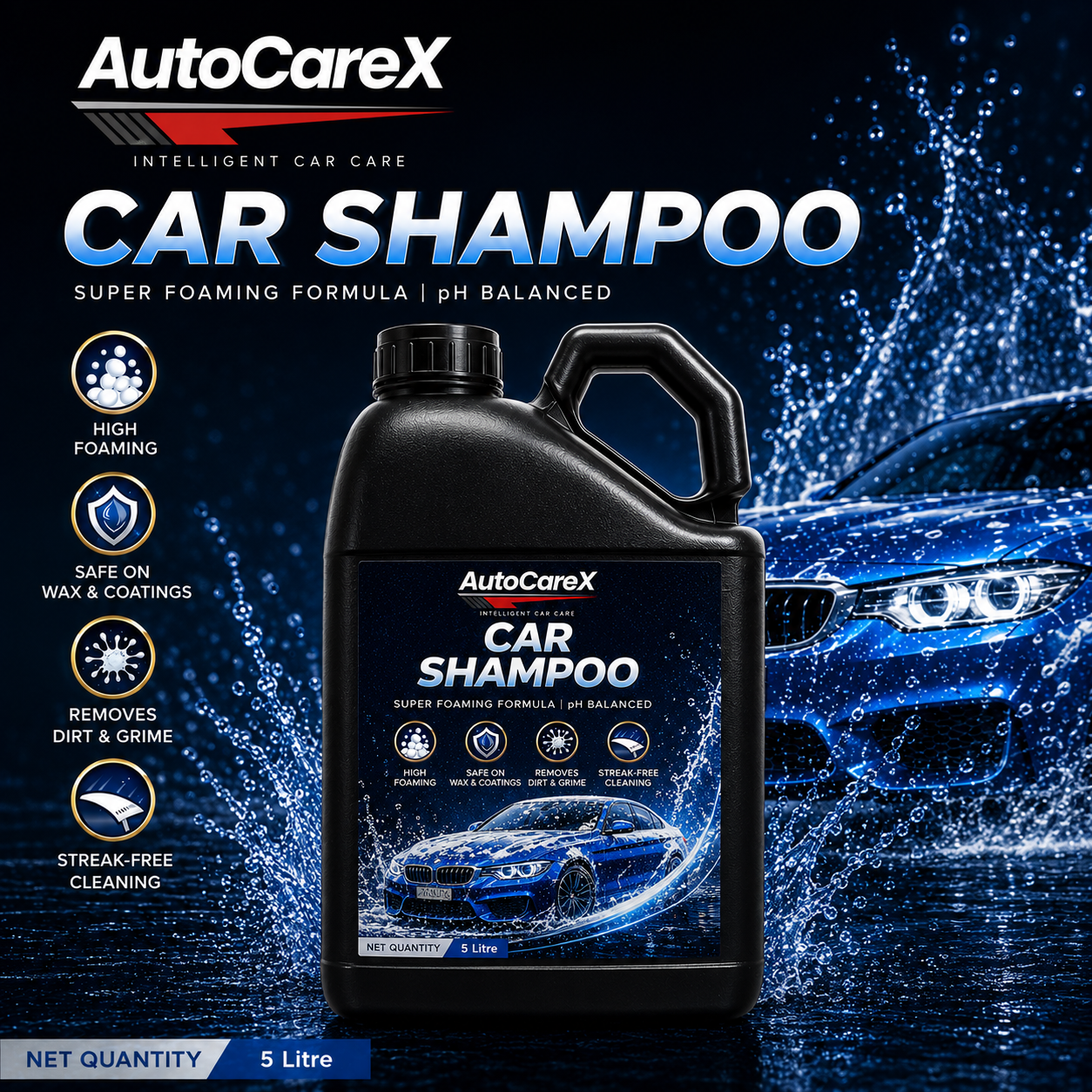 AutoCareX Car Shampoo 5L Can