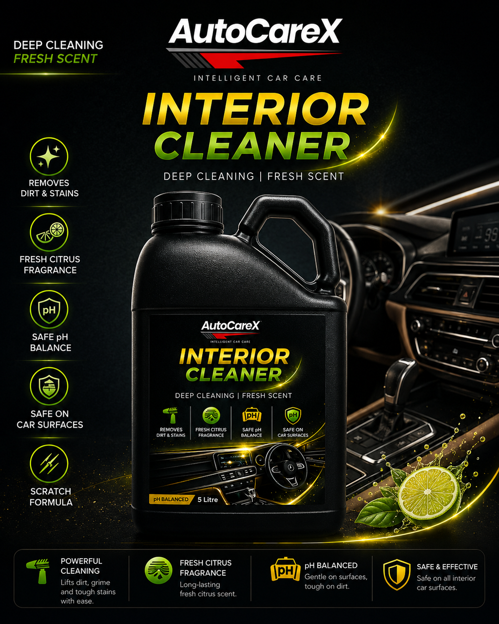 AutoCareX Interior Cleaner 5L Can