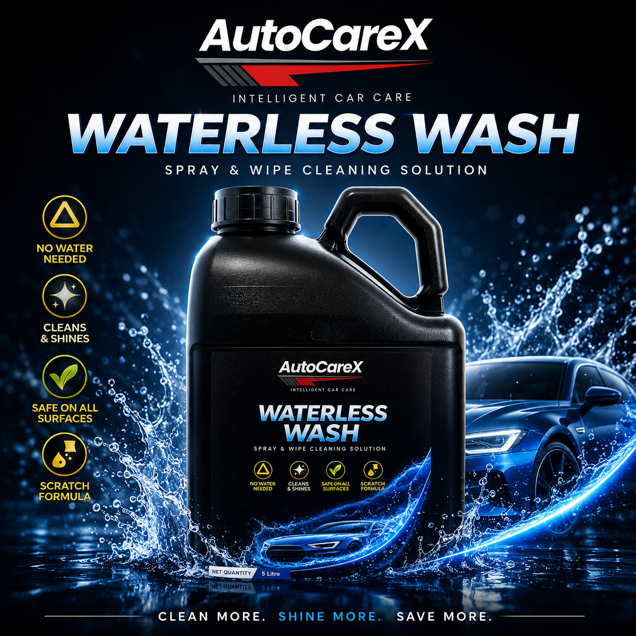 AutoCareX Waterless Wash 5L Can