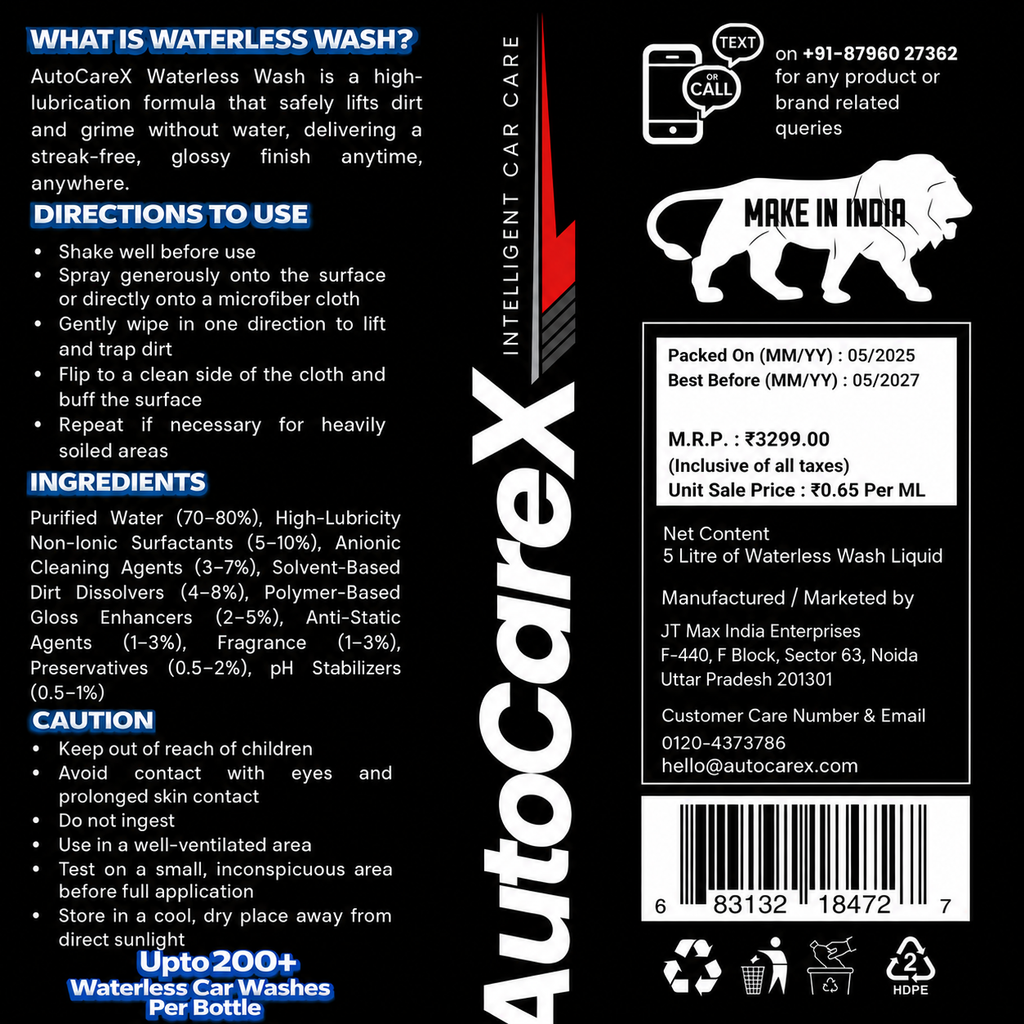 AutoCareX Waterless Wash 5L Can