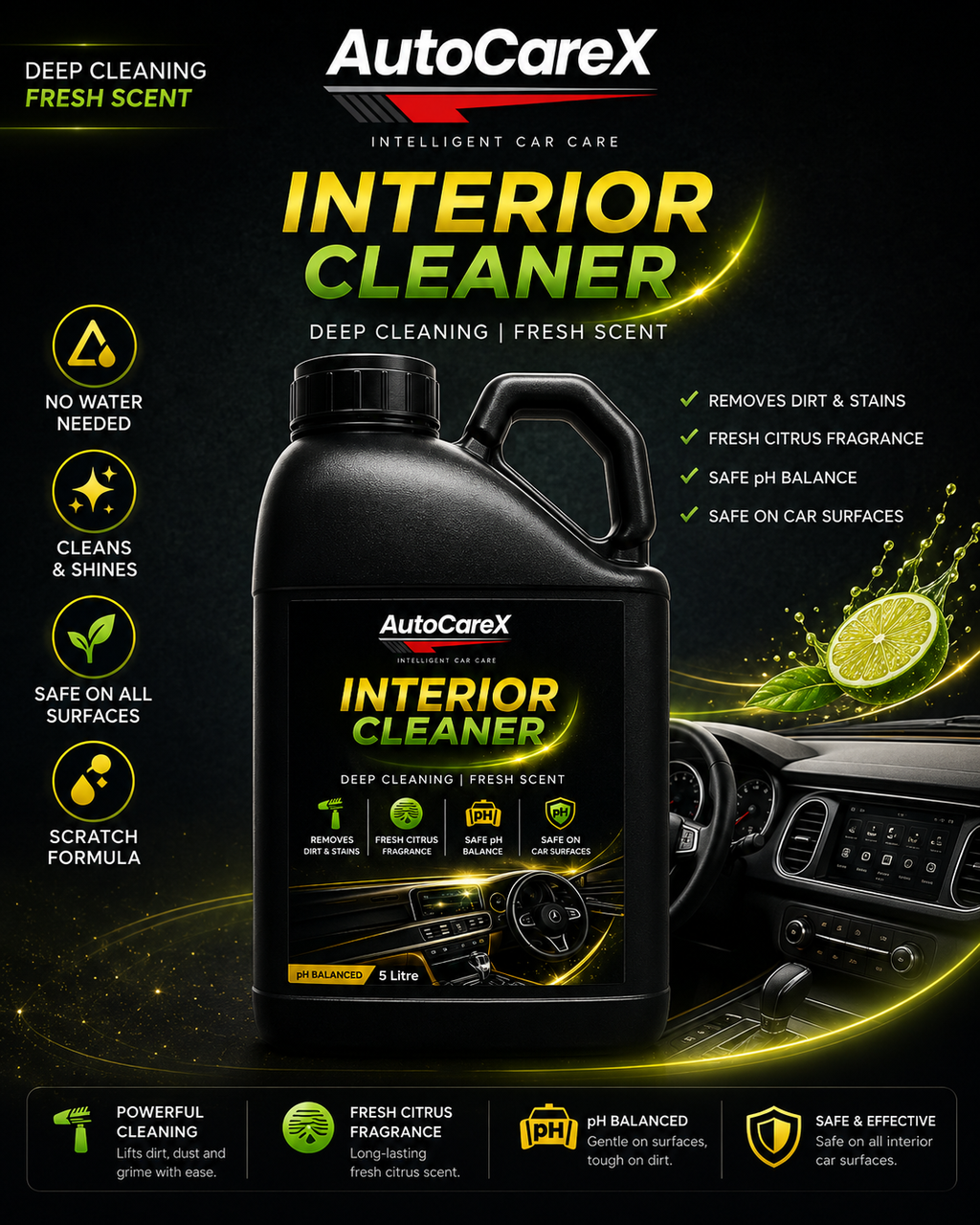 AutoCareX Interior Cleaner 5L Can