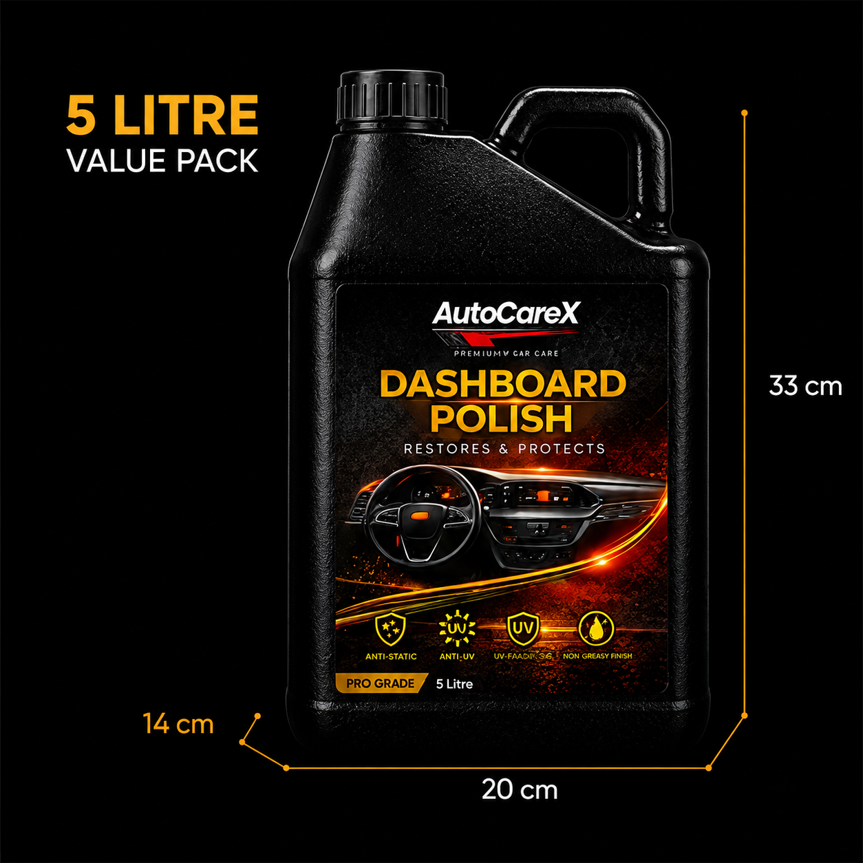 AutoCareX Dashboard Polish 5L Can