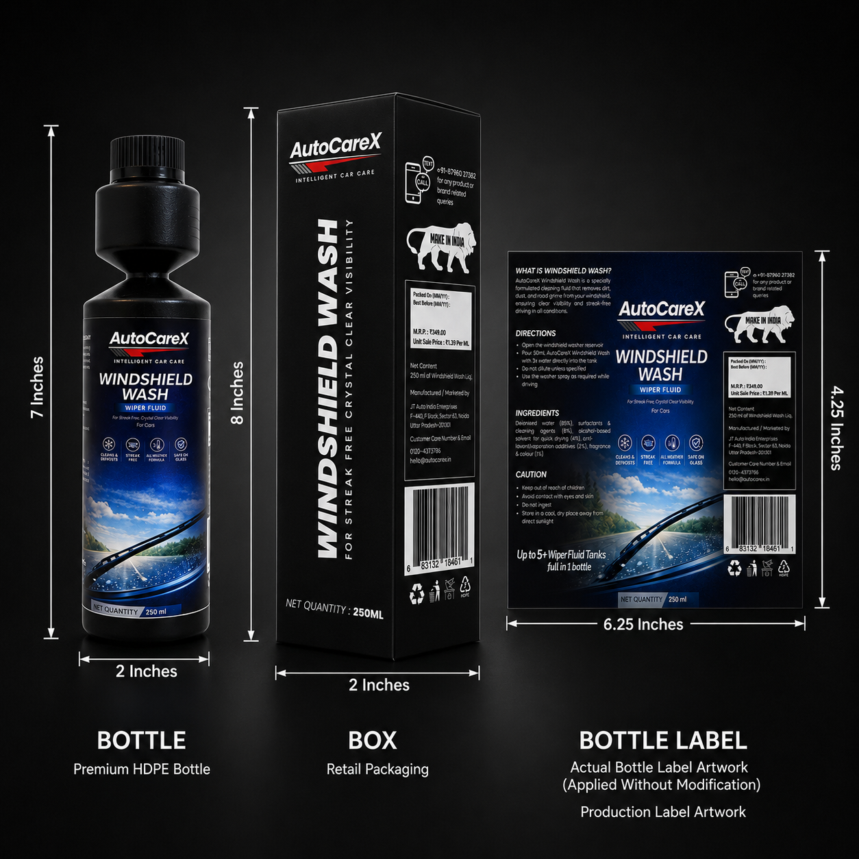 AutoCareX Windshield Wash Wiper Fluid