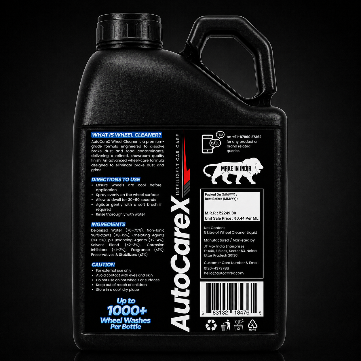 AutoCareX Wheel Cleaner 5L Can