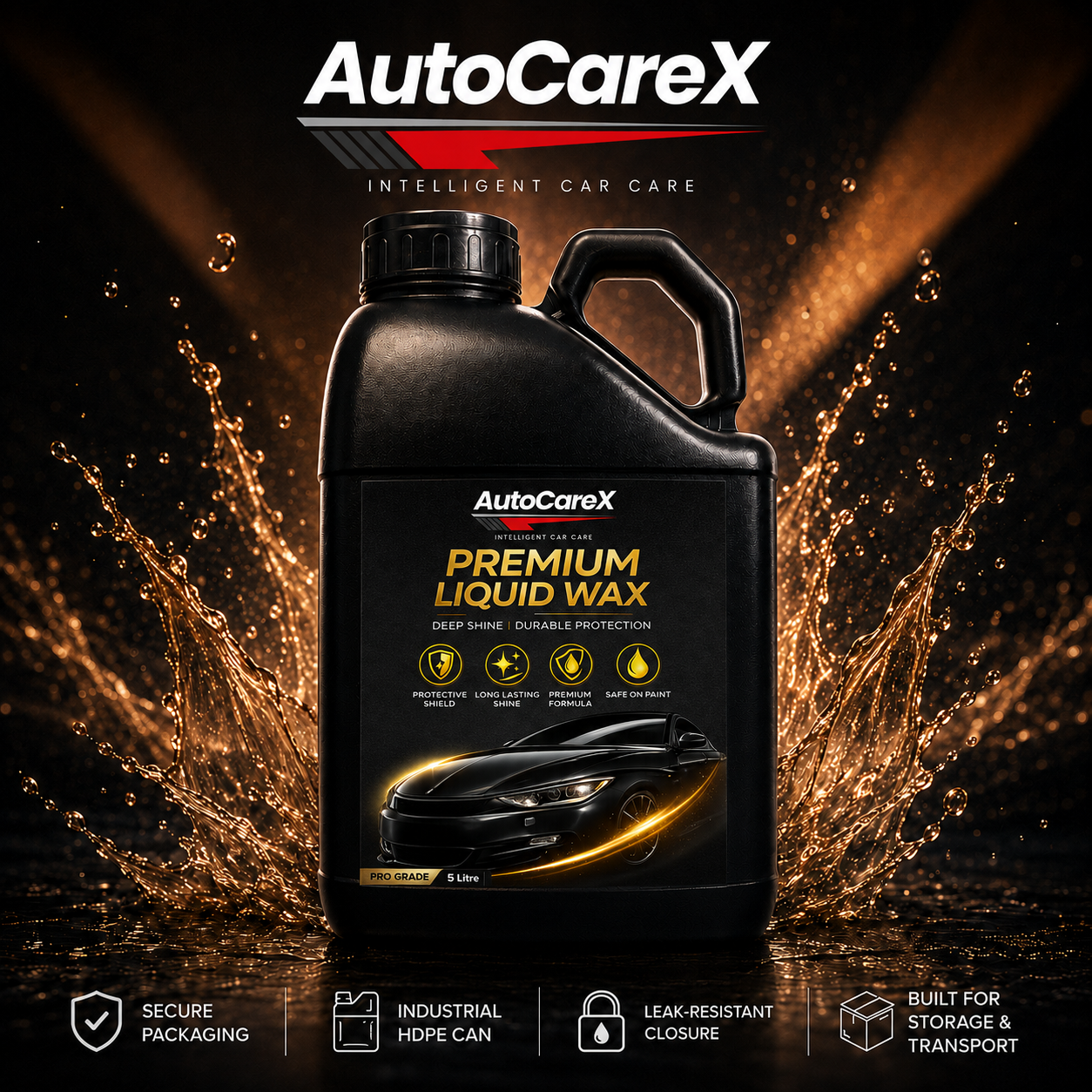 AutoCareX Premium Liquid Wax 5L Can