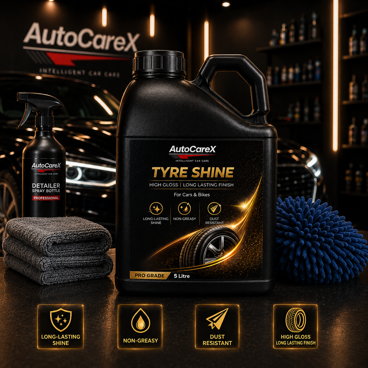 AutoCareX Tyre Shine 5L Can