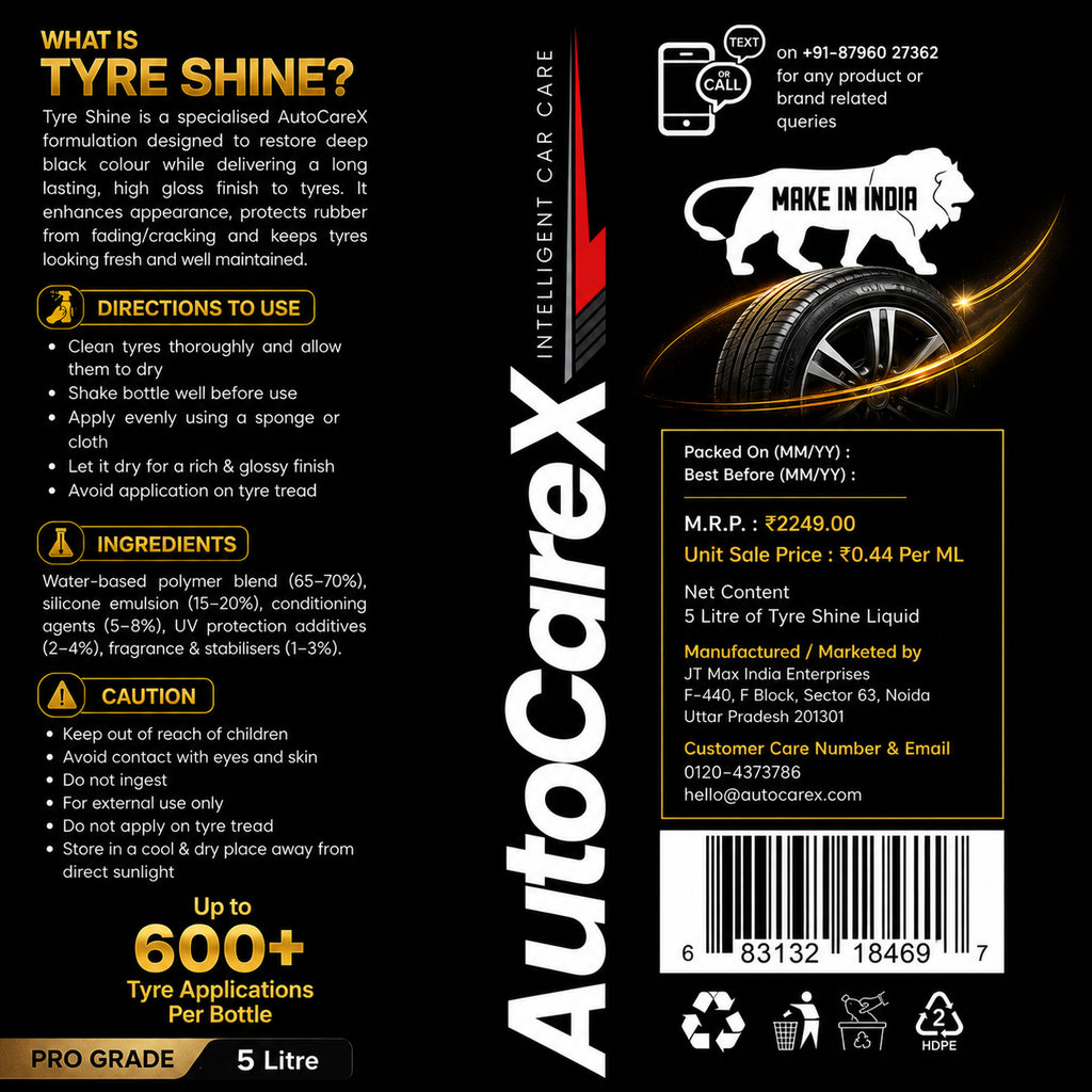 AutoCareX Tyre Shine 5L Can