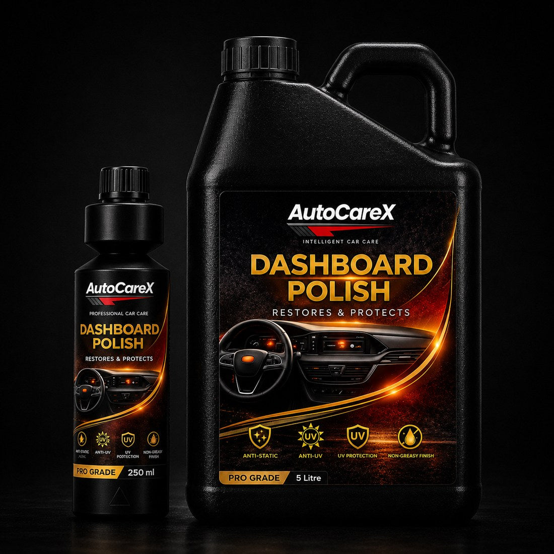 AutoCareX Dashboard Polish Refill Pack (250 ml + 5 L)