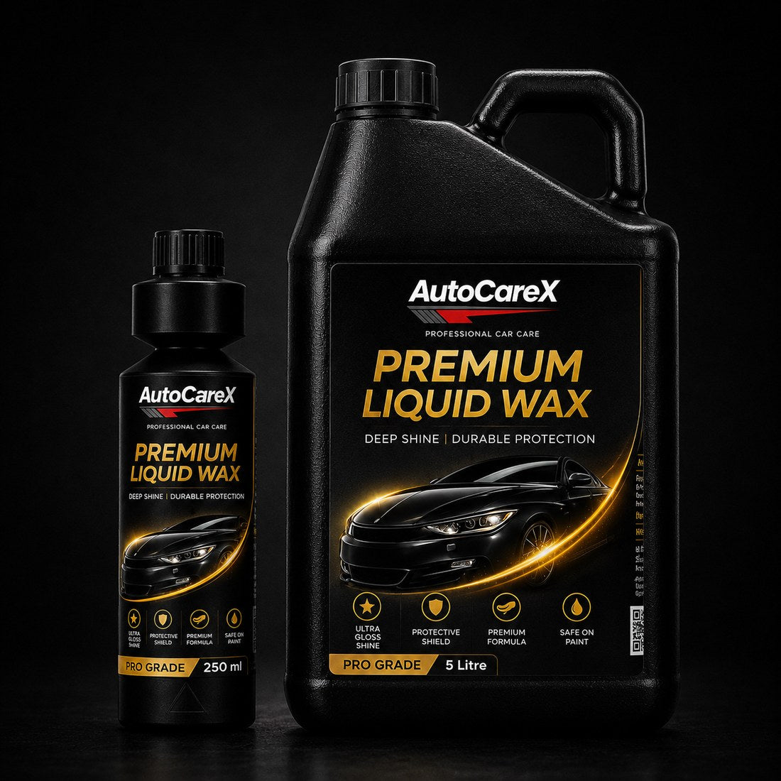 AutoCareX Premium Liquid Wax Refill Pack (250 ml + 5 L)
